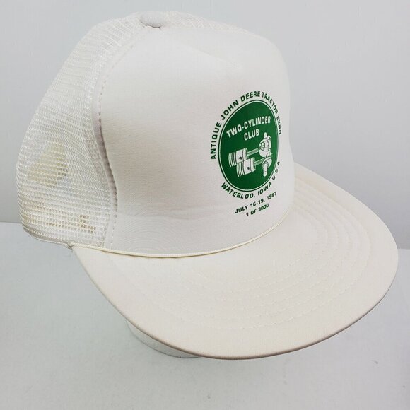 John Deere Trucker Hat Tractor Expo Vintage 1987 Iowa Corded Snapback Foam Mesh - Picture 4 of 11